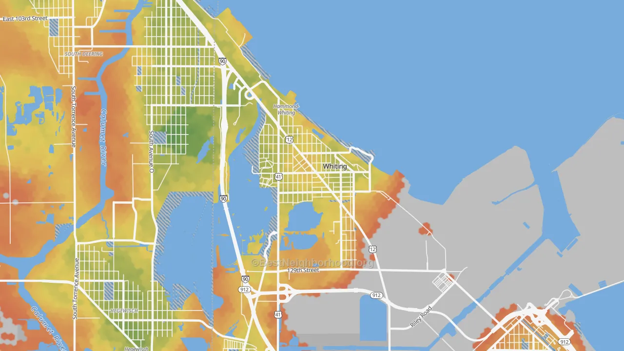Bike Grade map of 46394, IN