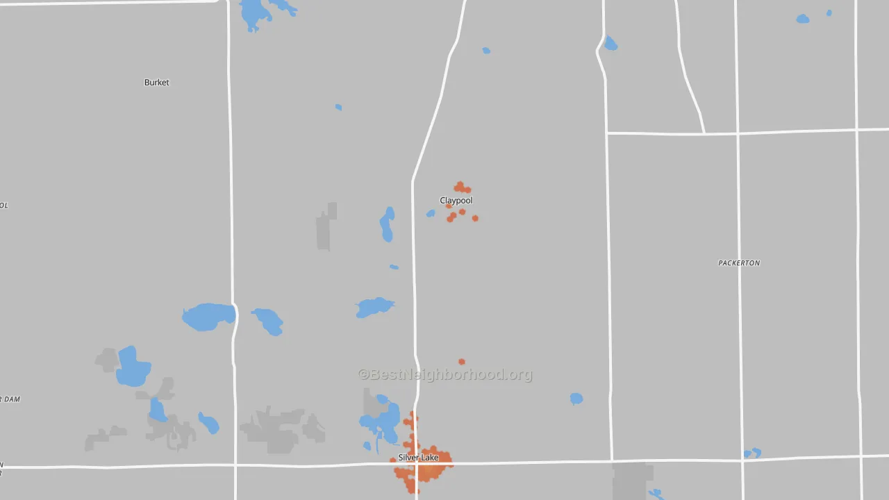 Bike Grade map of 46510, IN