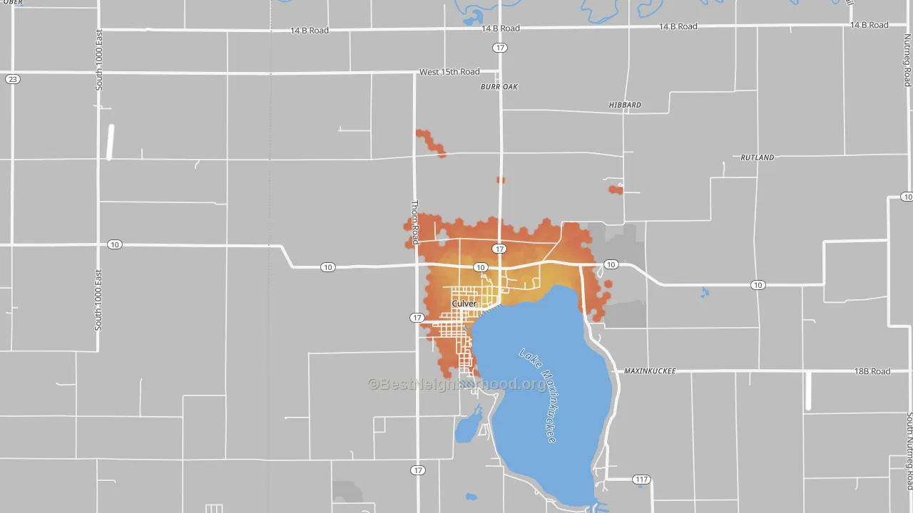 Bike Grade map of 46511, IN