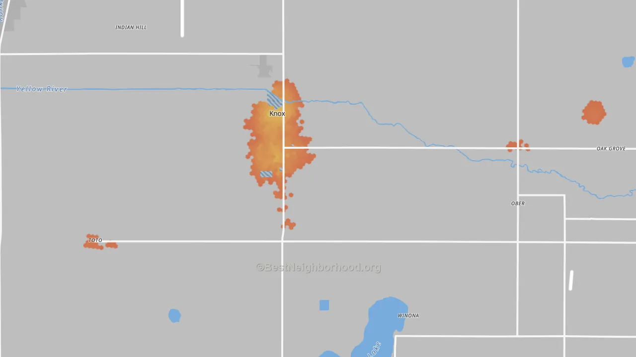 Bike Grade map of 46534, IN