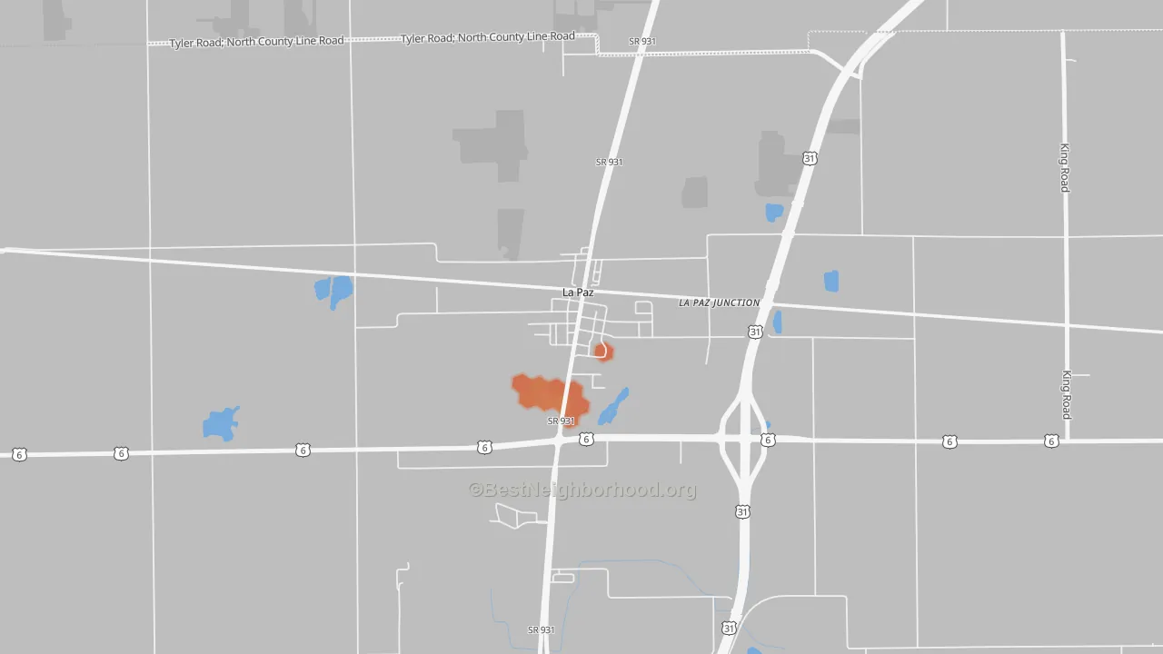 Bike Grade map of 46537, IN