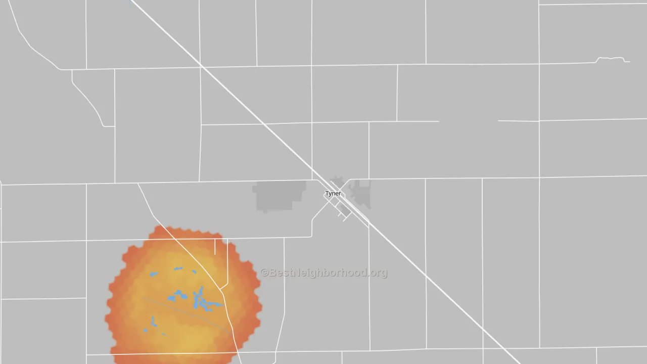 Bike Grade map of 46572, IN