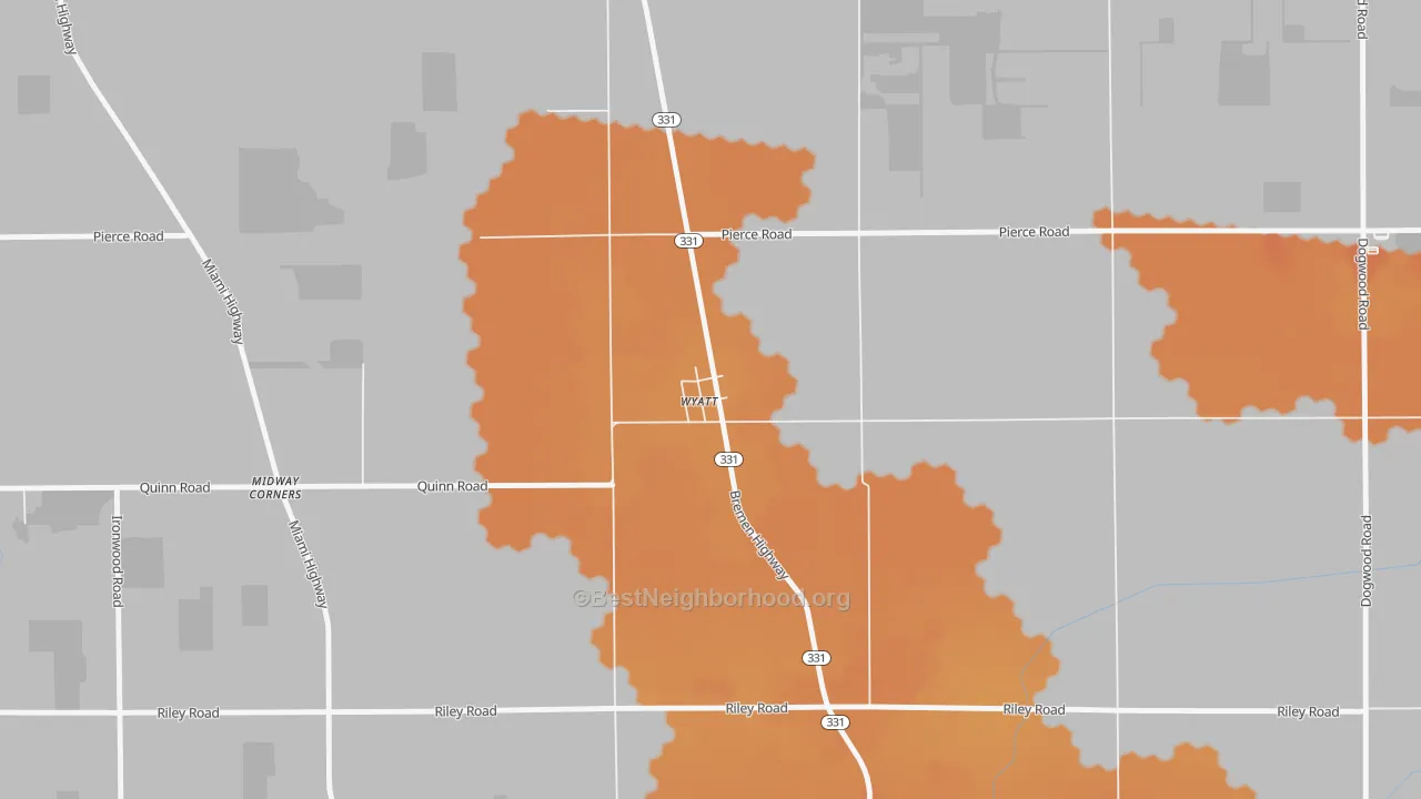 Bike Grade map of 46595, IN