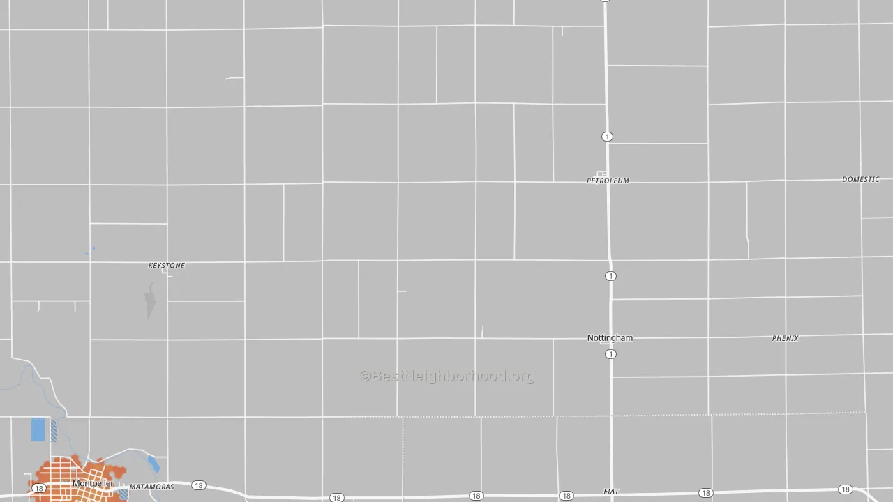Bike Grade map of 46759, IN