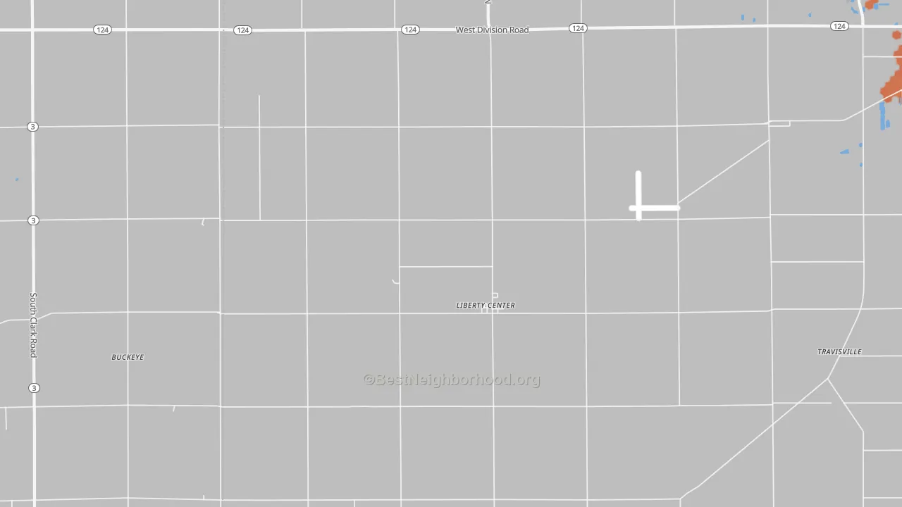 Bike Grade map of 46766, IN