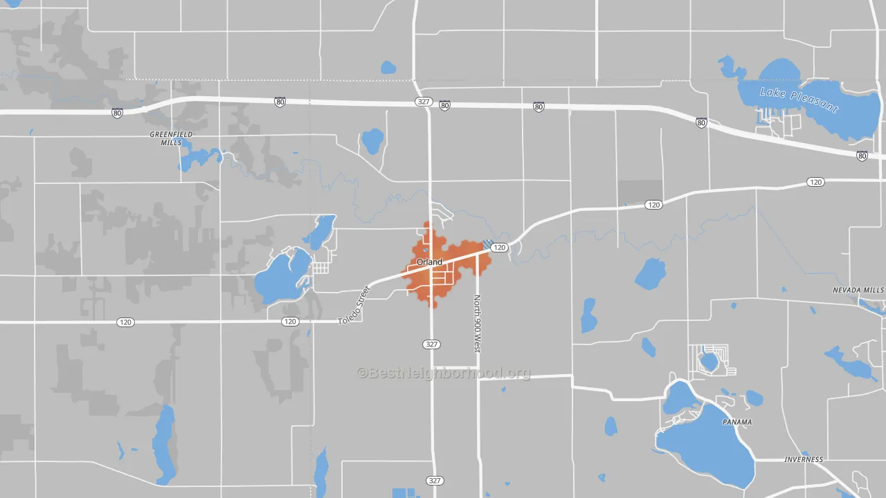 Bike Grade map of 46776, IN