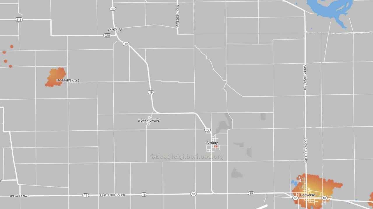 Bike Grade map of 46911, IN