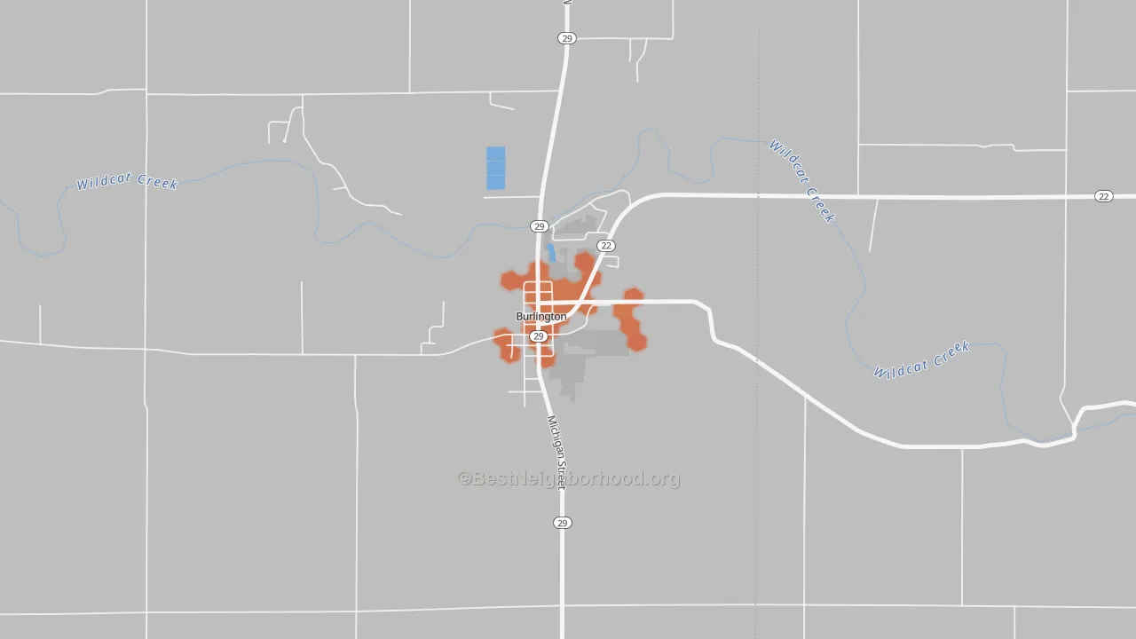 Bike Grade map of 46915, IN