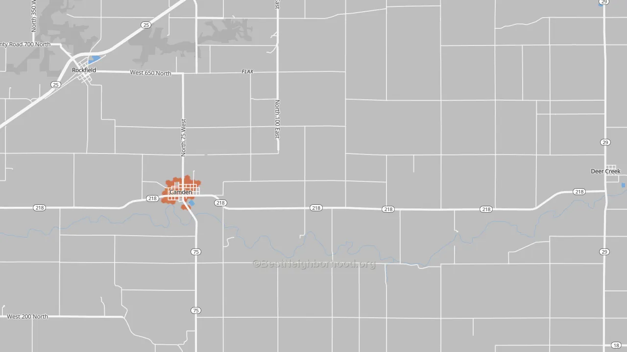 Bike Grade map of 46917, IN