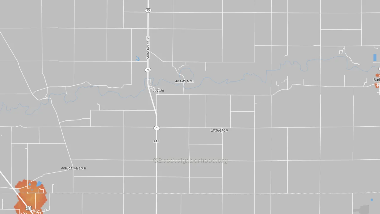 Bike Grade map of 46920, IN