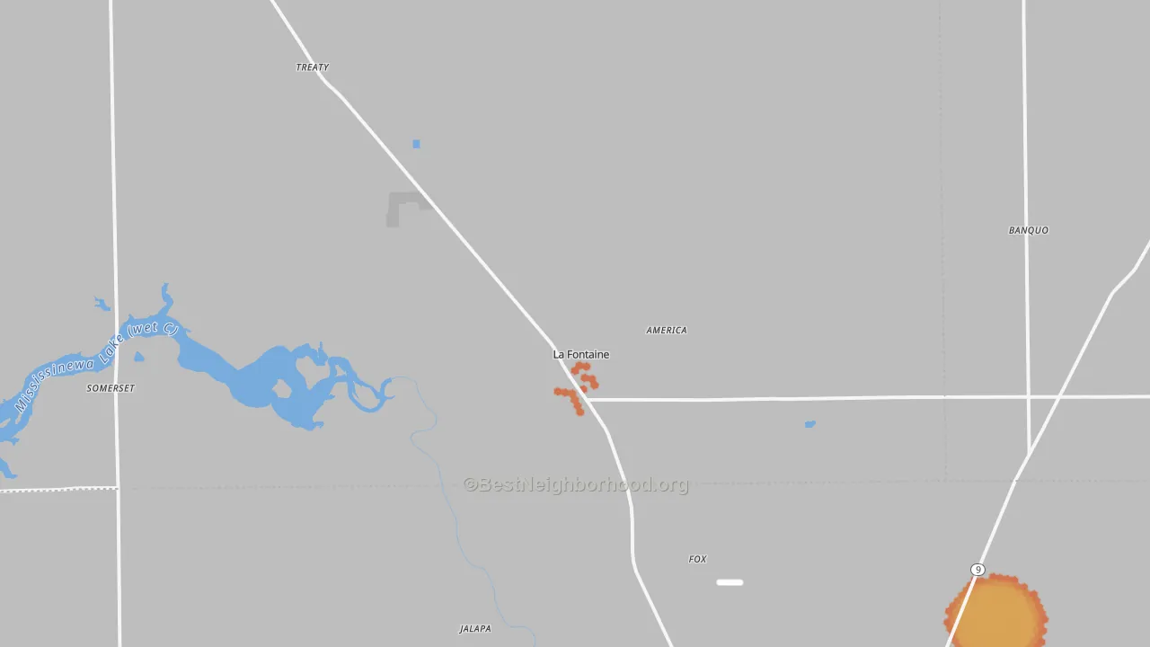 Bike Grade map of 46940, IN