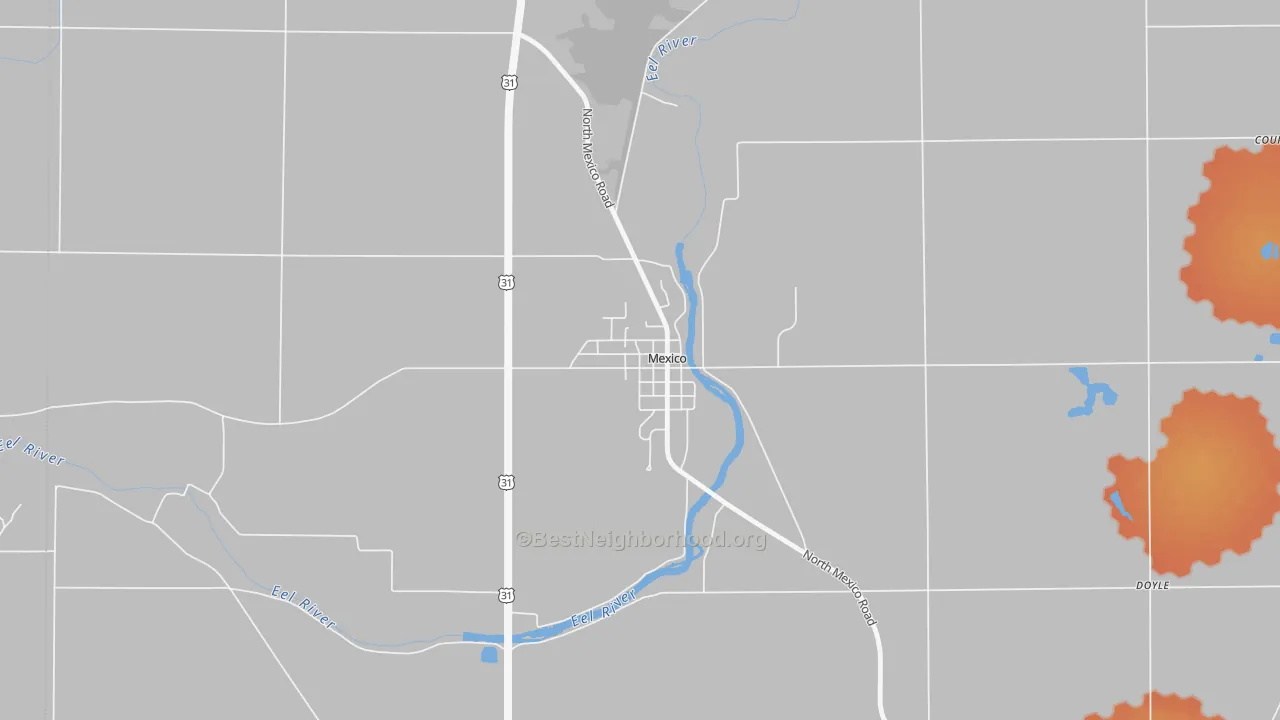 Bike Grade map of 46958, IN