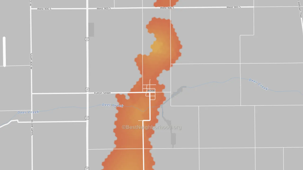 Bike Grade map of 46959, IN