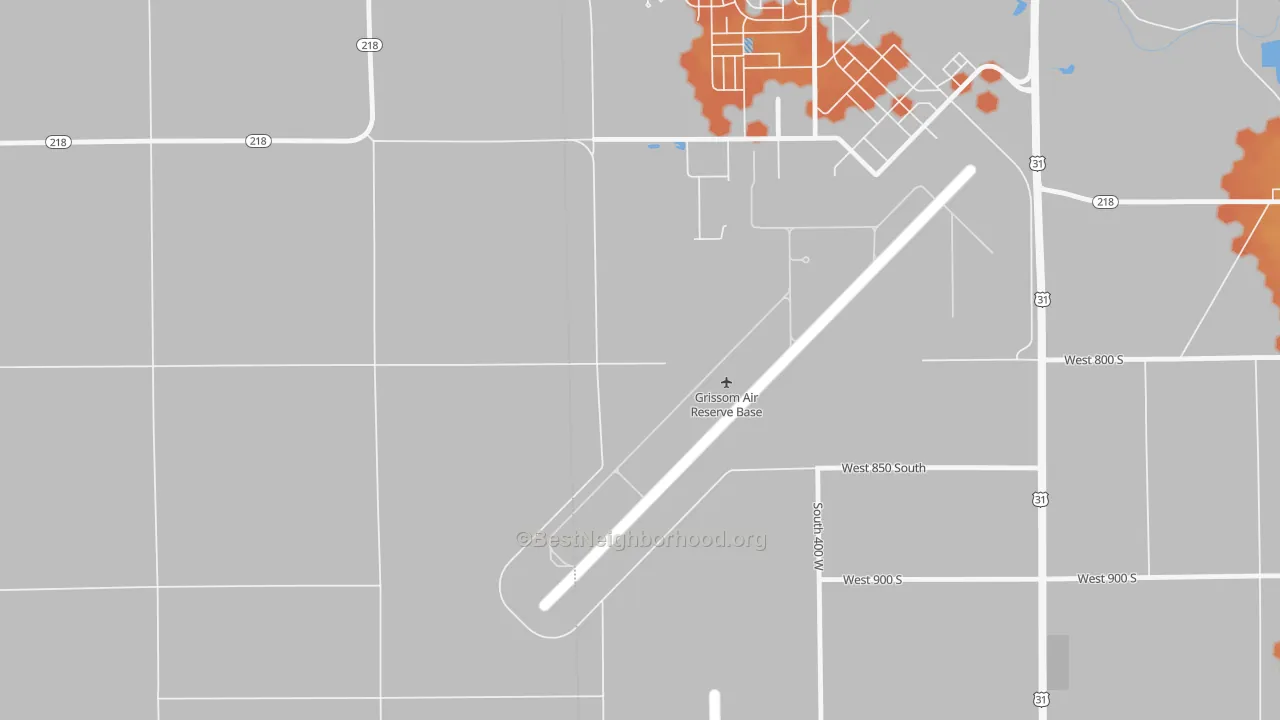 Bike Grade map of 46971, IN