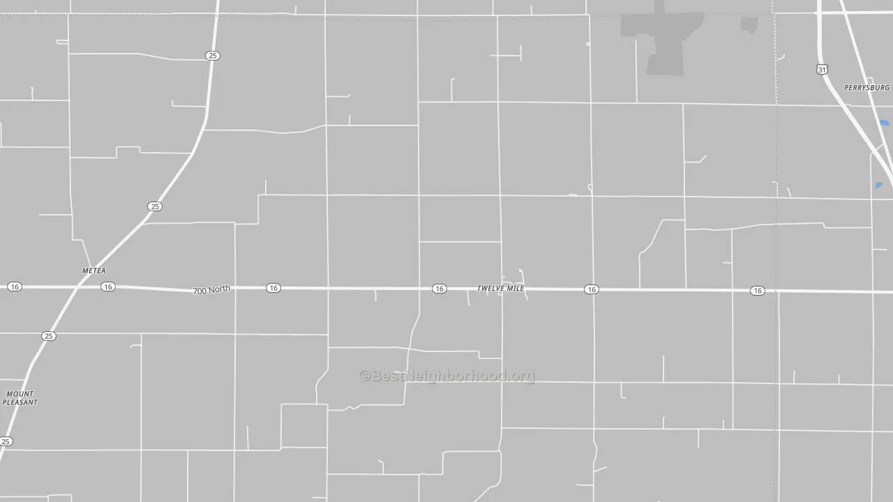 Bike Grade map of 46988, IN