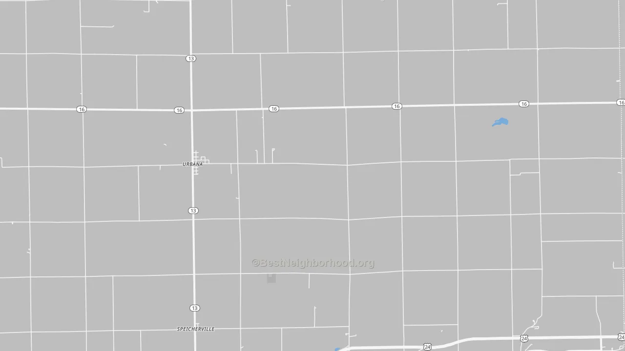Bike Grade map of 46990, IN