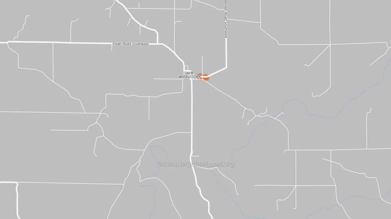 Bike Grade map of 47160, IN