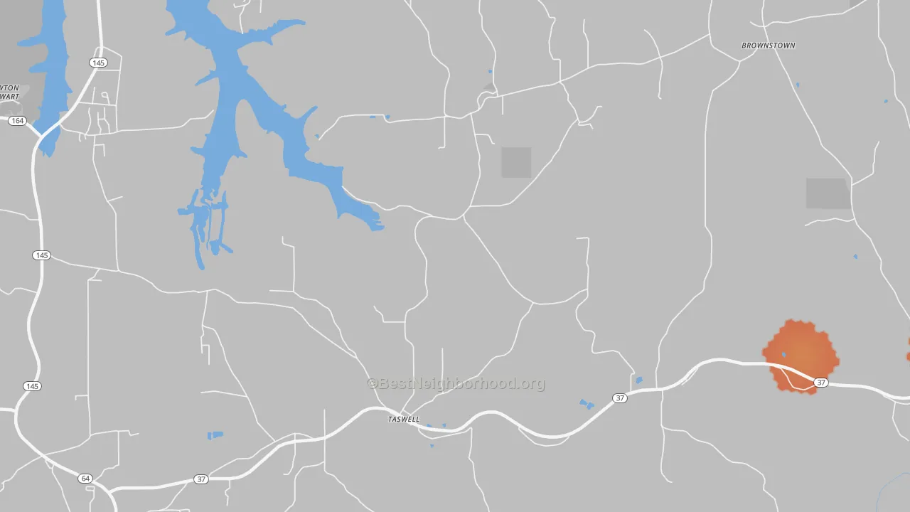Bike Grade map of 47175, IN