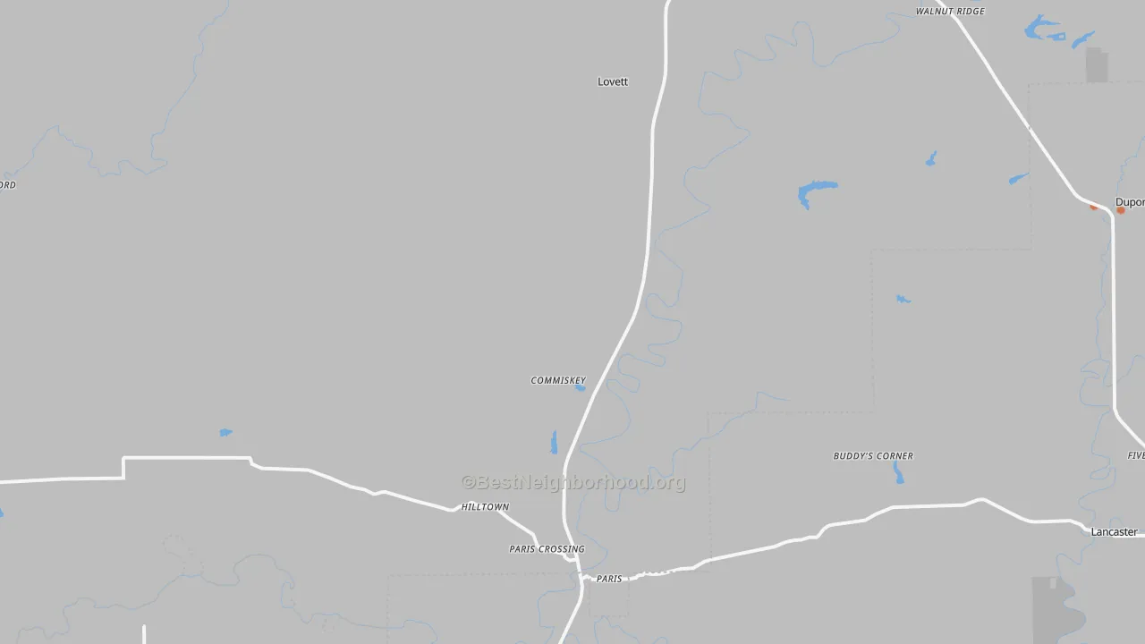 Bike Grade map of 47227, IN
