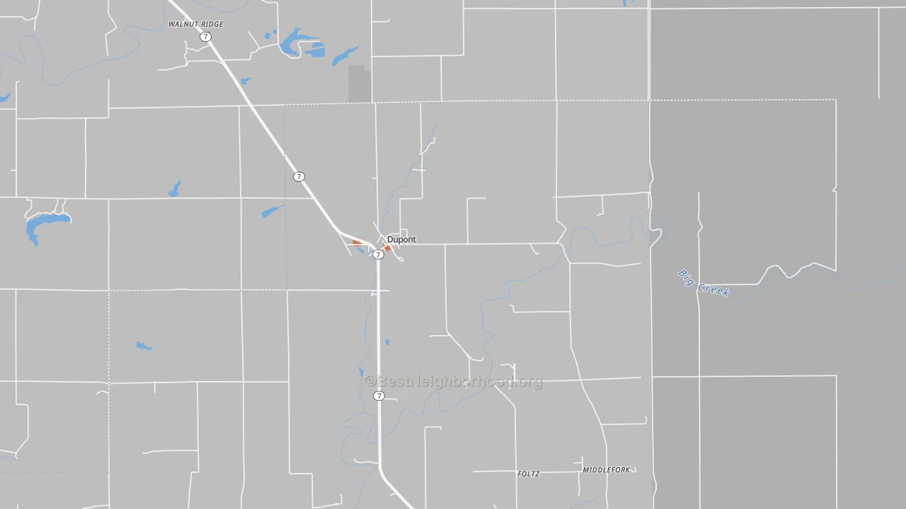 Bike Grade map of 47231, IN