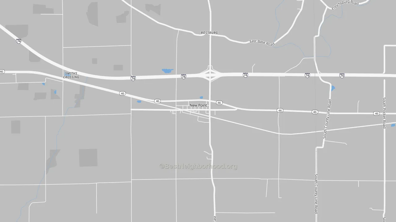 Bike Grade map of 47263, IN