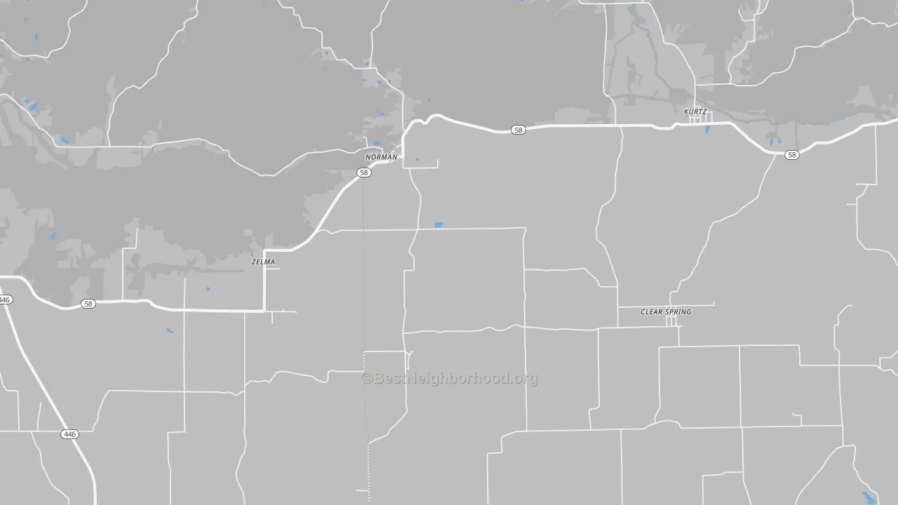Bike Grade map of 47264, IN