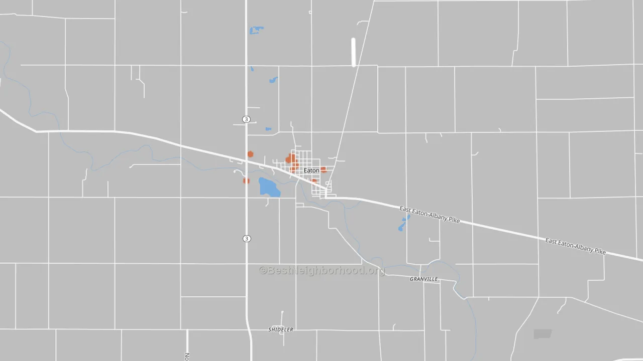 Bike Grade map of 47338, IN