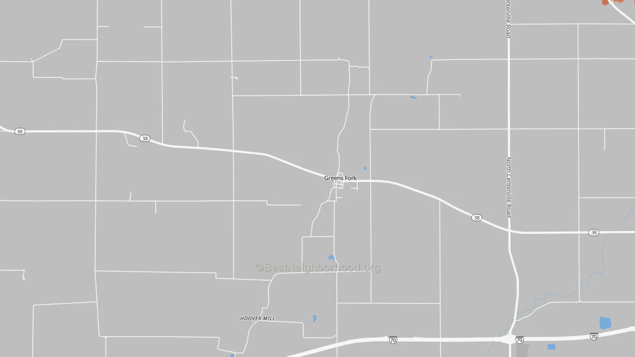 Bike Grade map of 47345, IN