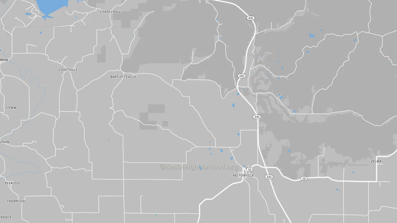 Bike Grade map of 47436, IN