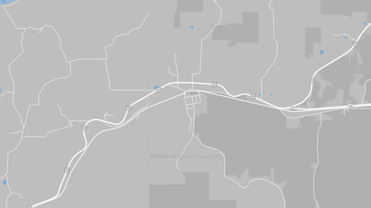 Bike Grade map of 47437, IN