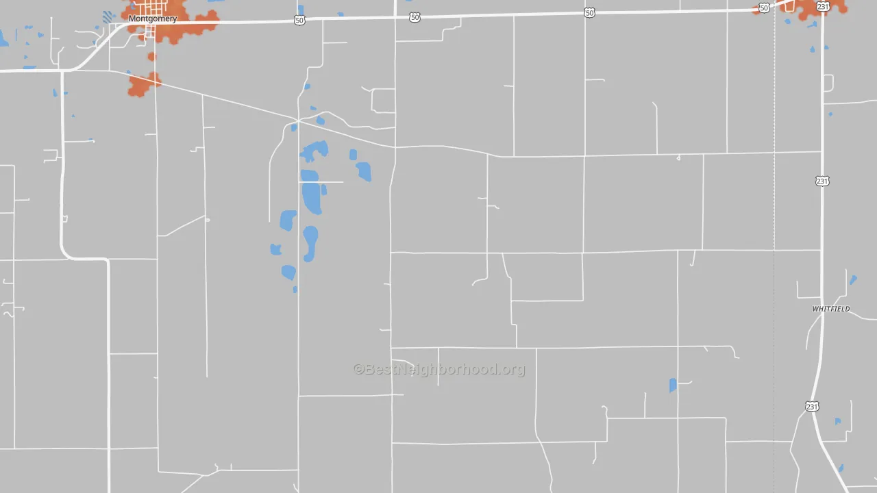 Bike Grade map of 47519, IN