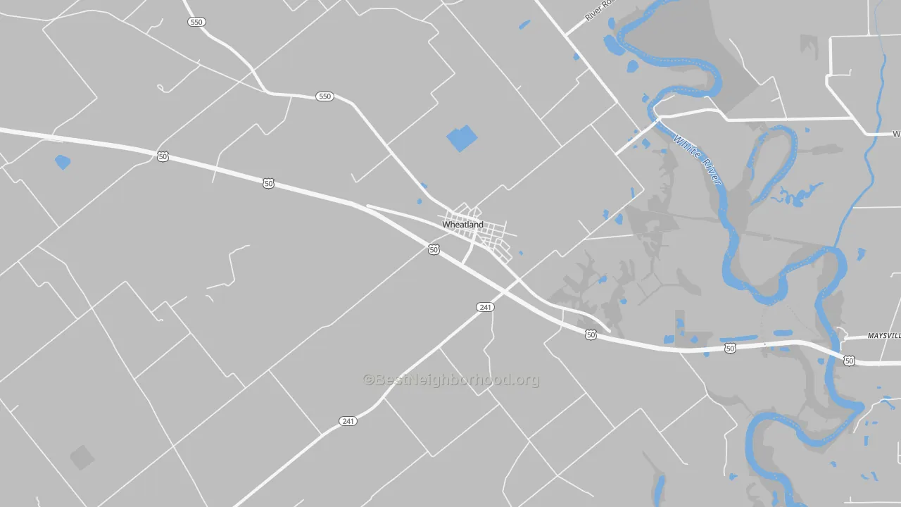 Bike Grade map of 47597, IN