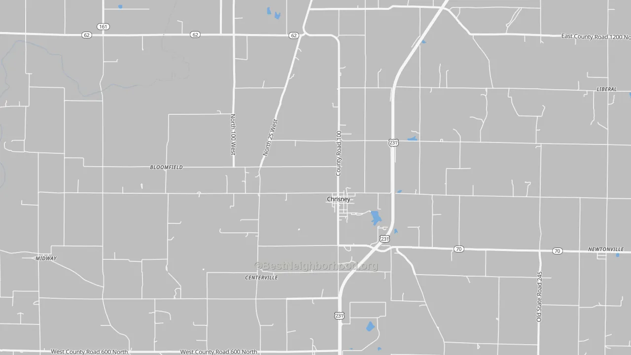 Bike Grade map of 47611, IN