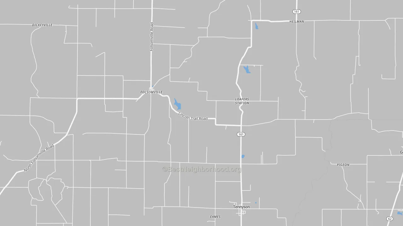Bike Grade map of 47637, IN