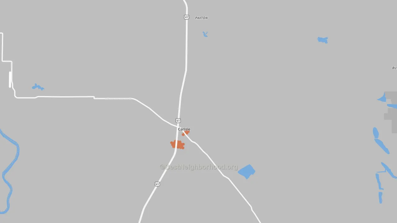 Bike Grade map of 47838, IN