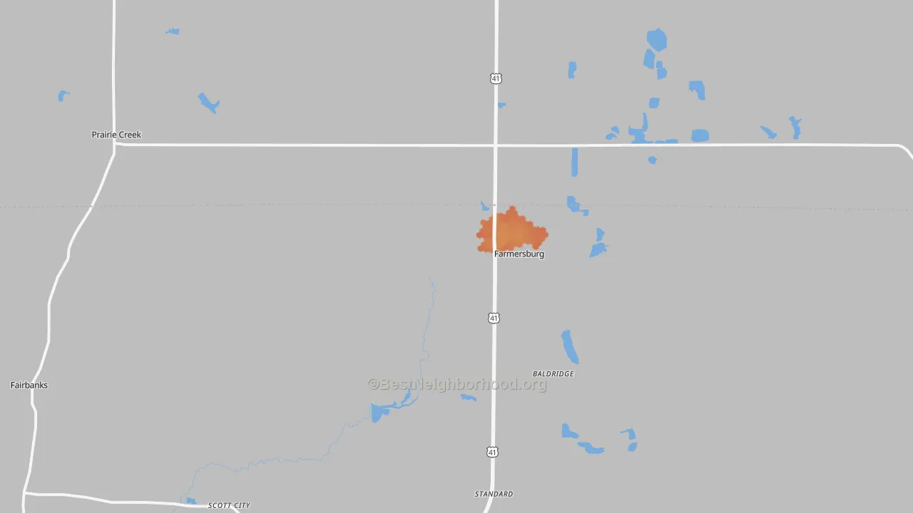 Bike Grade map of 47850, IN