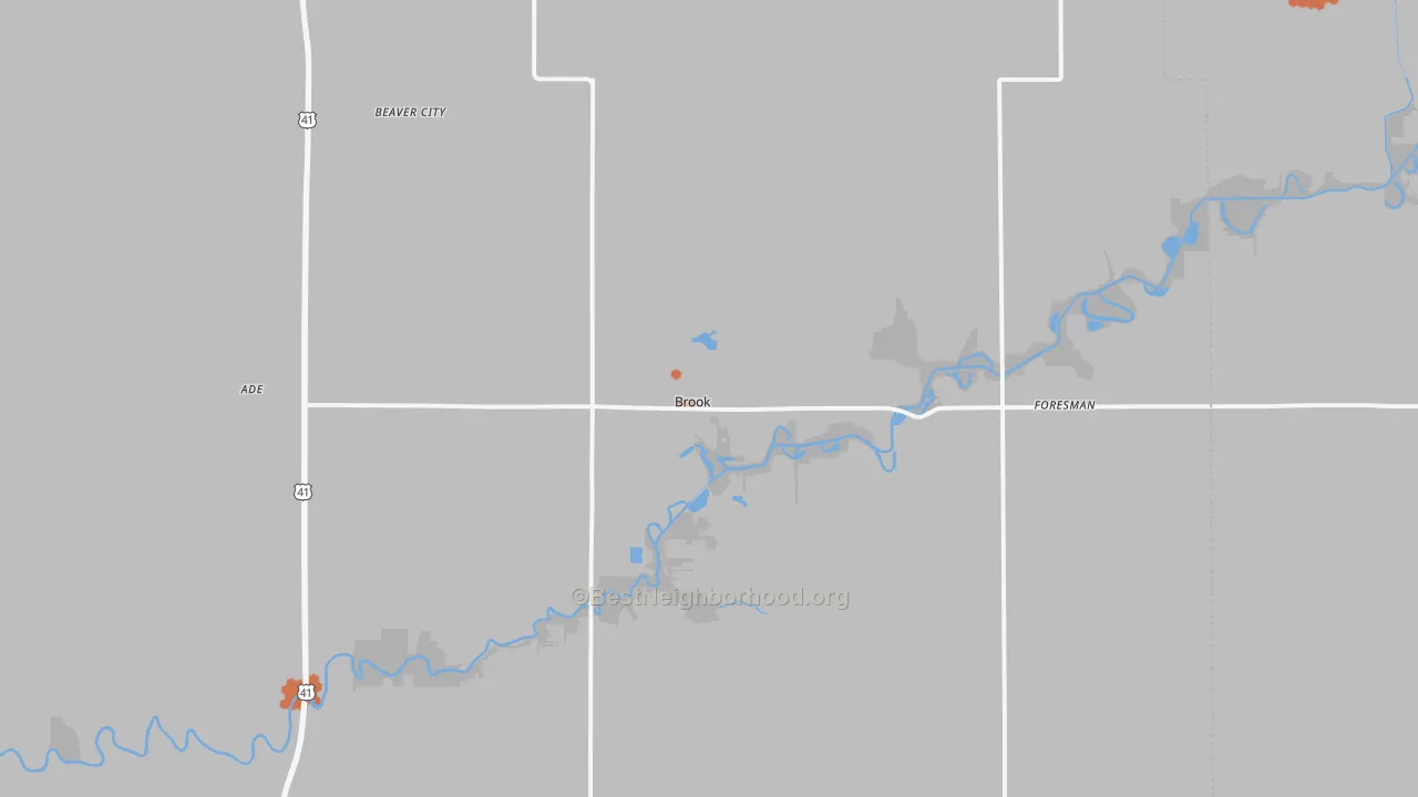 Bike Grade map of 47922, IN