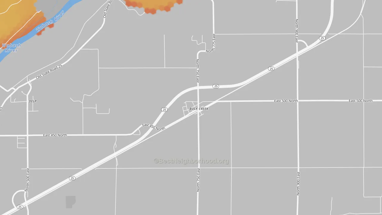 Bike Grade map of 47924, IN