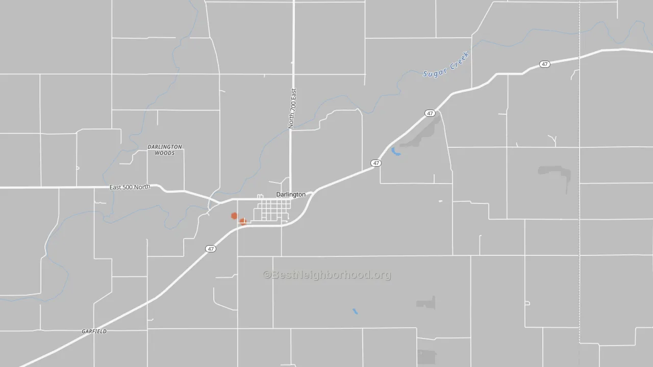 Bike Grade map of 47940, IN