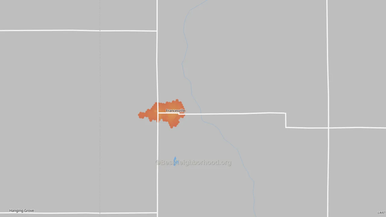 Bike Grade map of 47946, IN