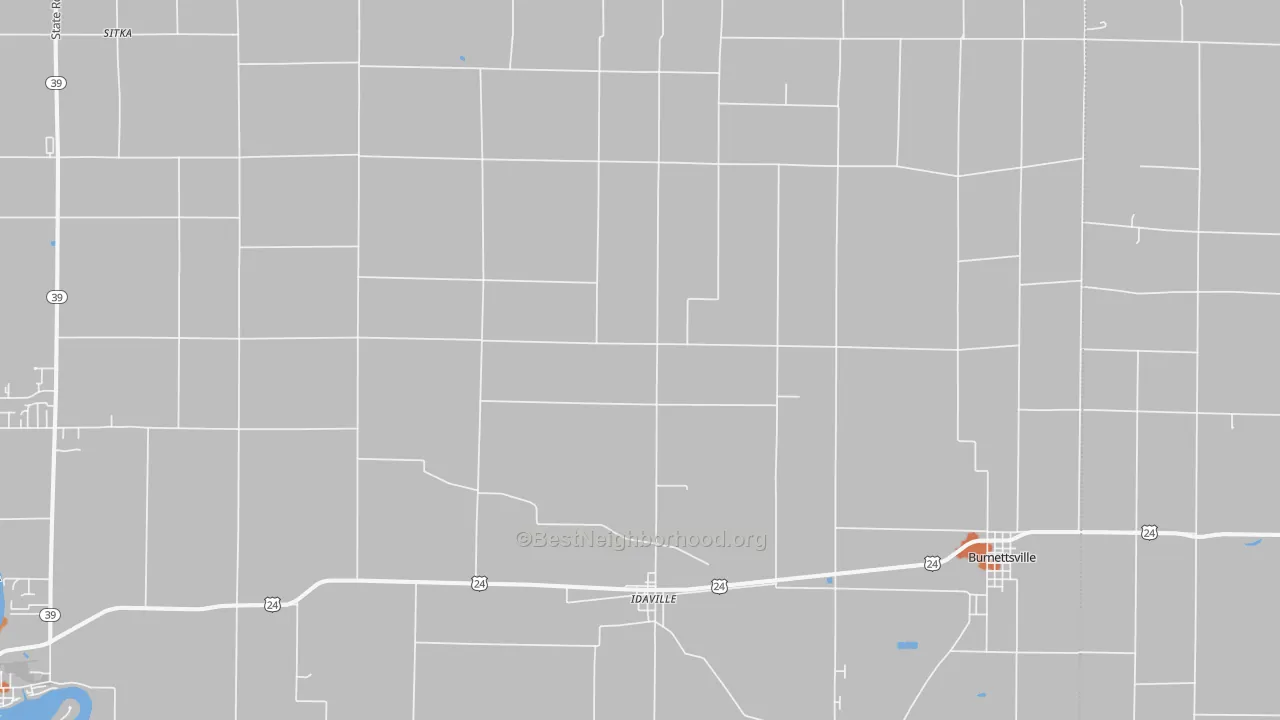 Bike Grade map of 47950, IN
