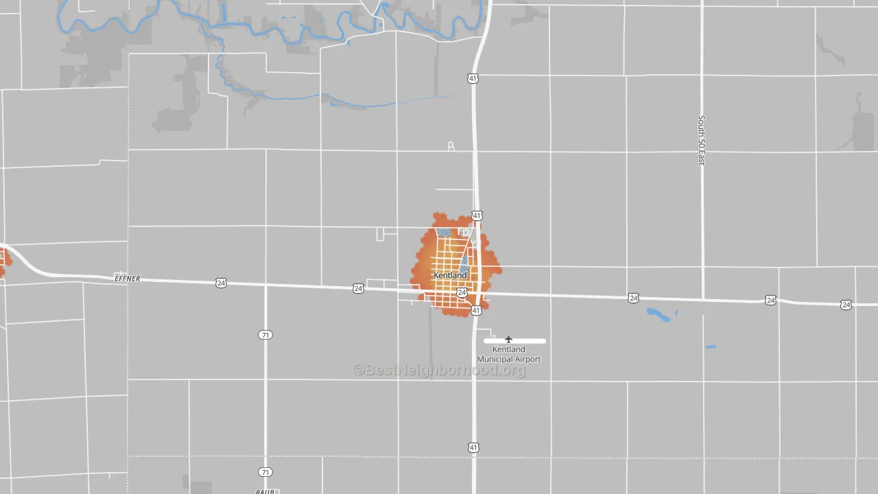 Bike Grade map of 47951, IN