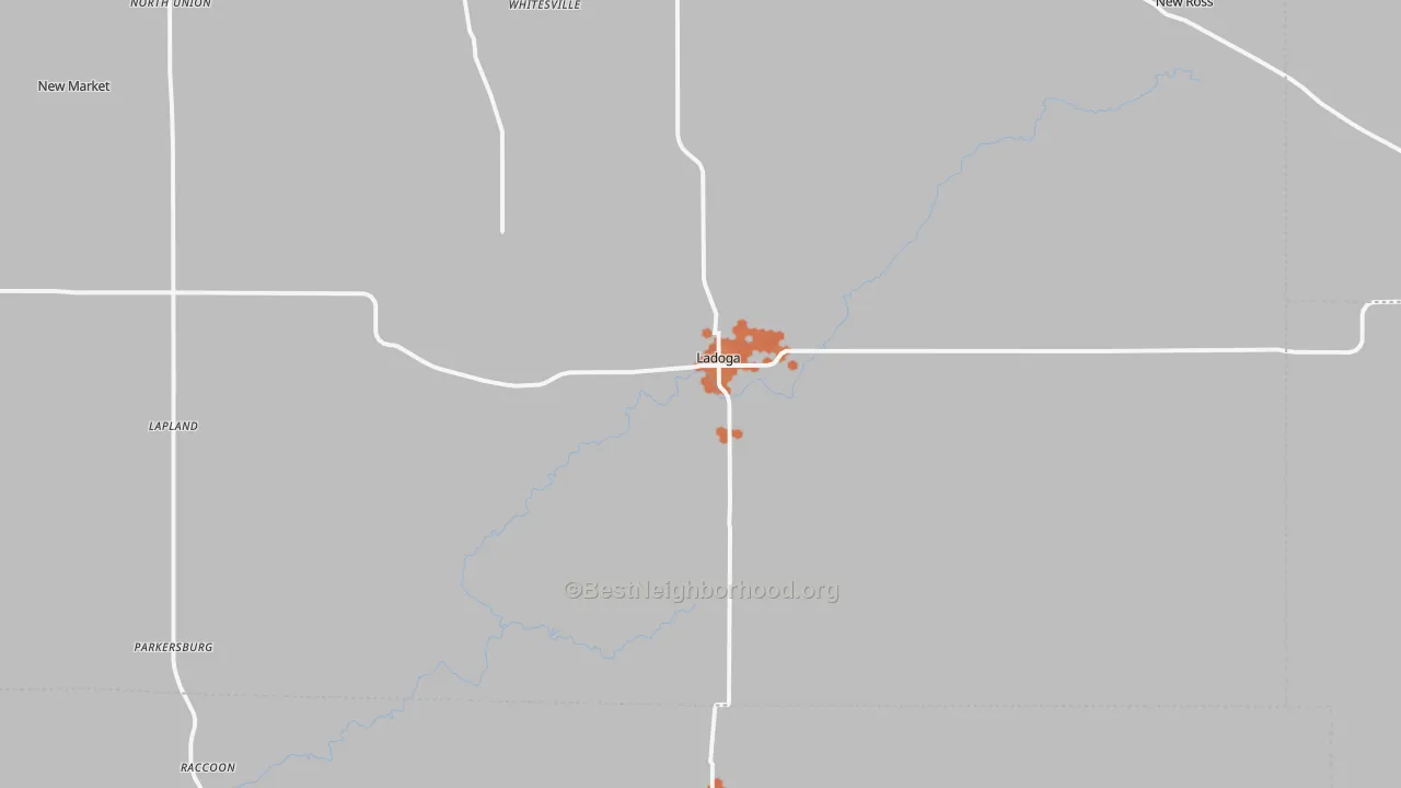 Bike Grade map of 47954, IN