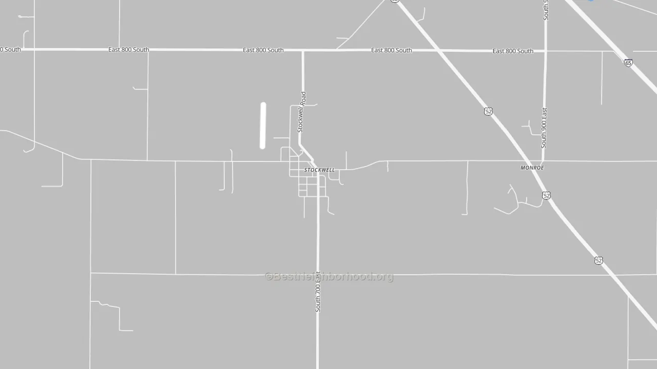 Bike Grade map of 47983, IN