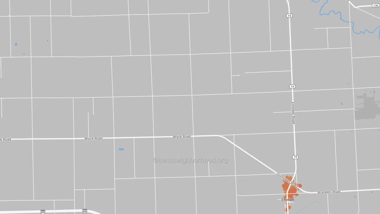 Bike Grade map of 48022, MI