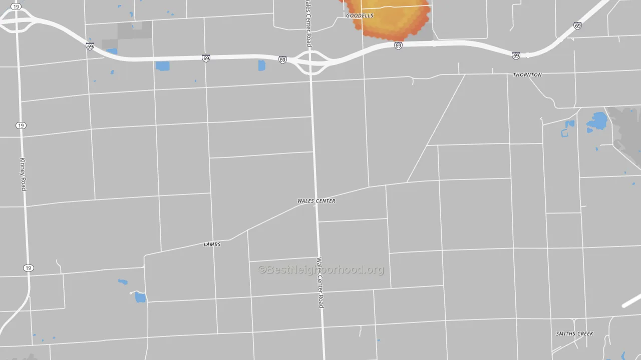 Bike Grade map of 48027, MI