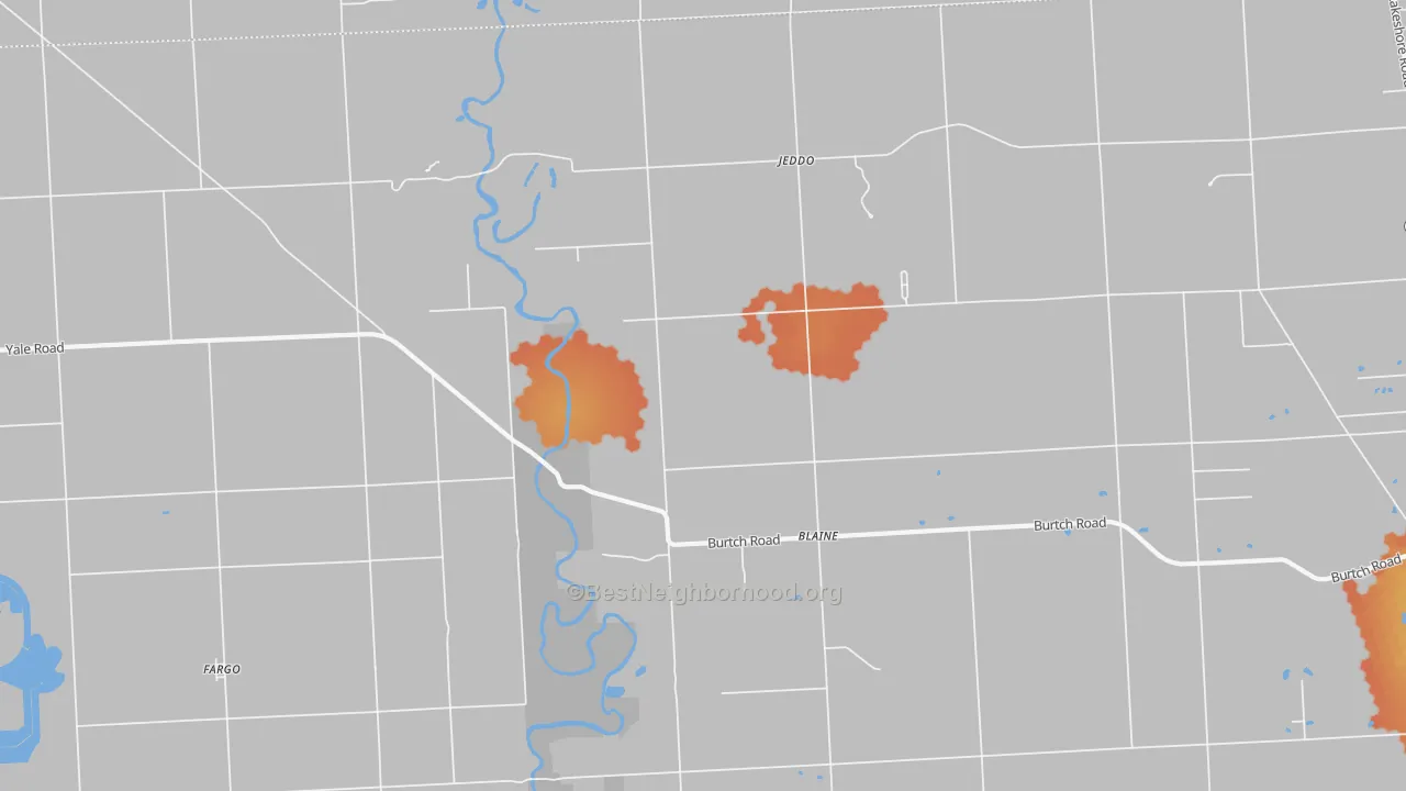 Bike Grade map of 48032, MI