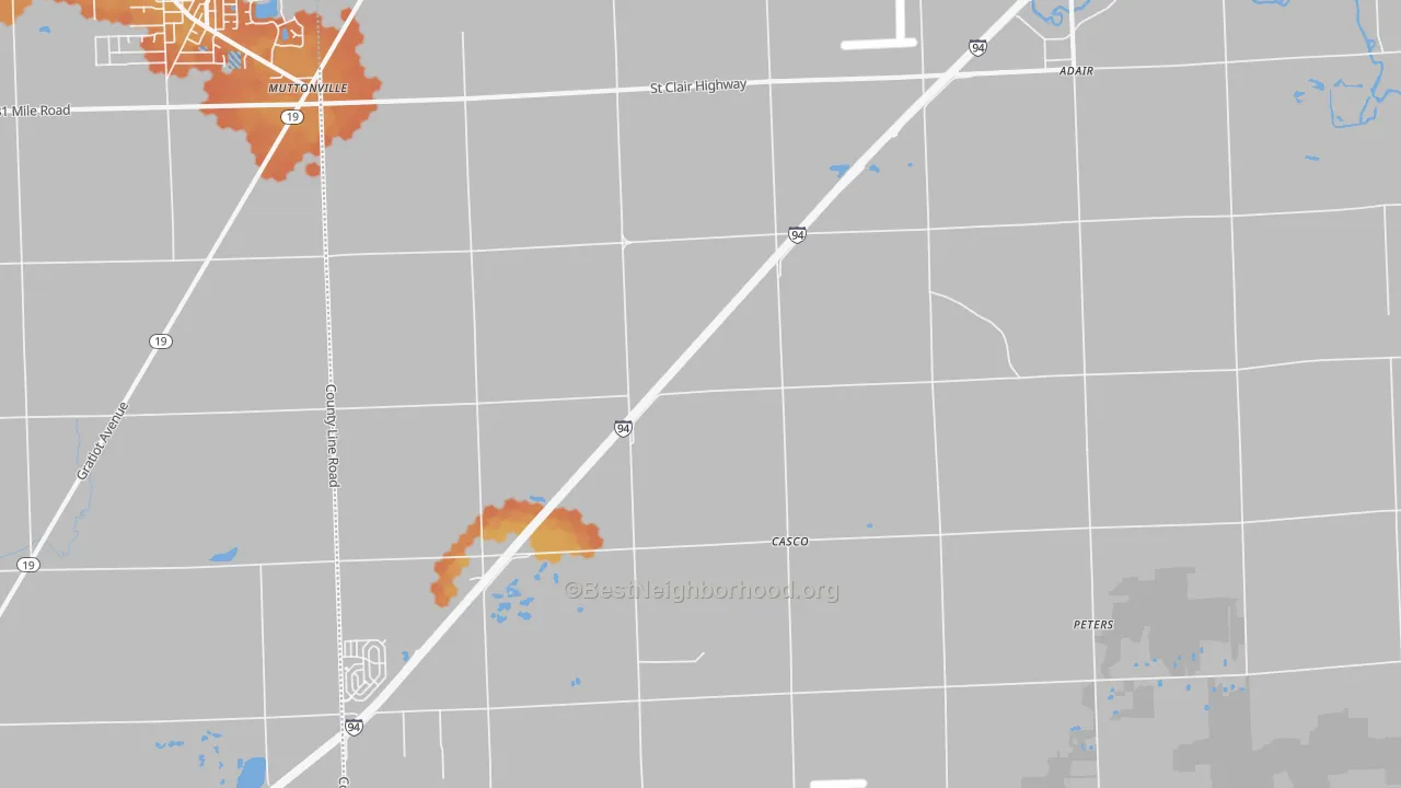 Bike Grade map of 48064, MI