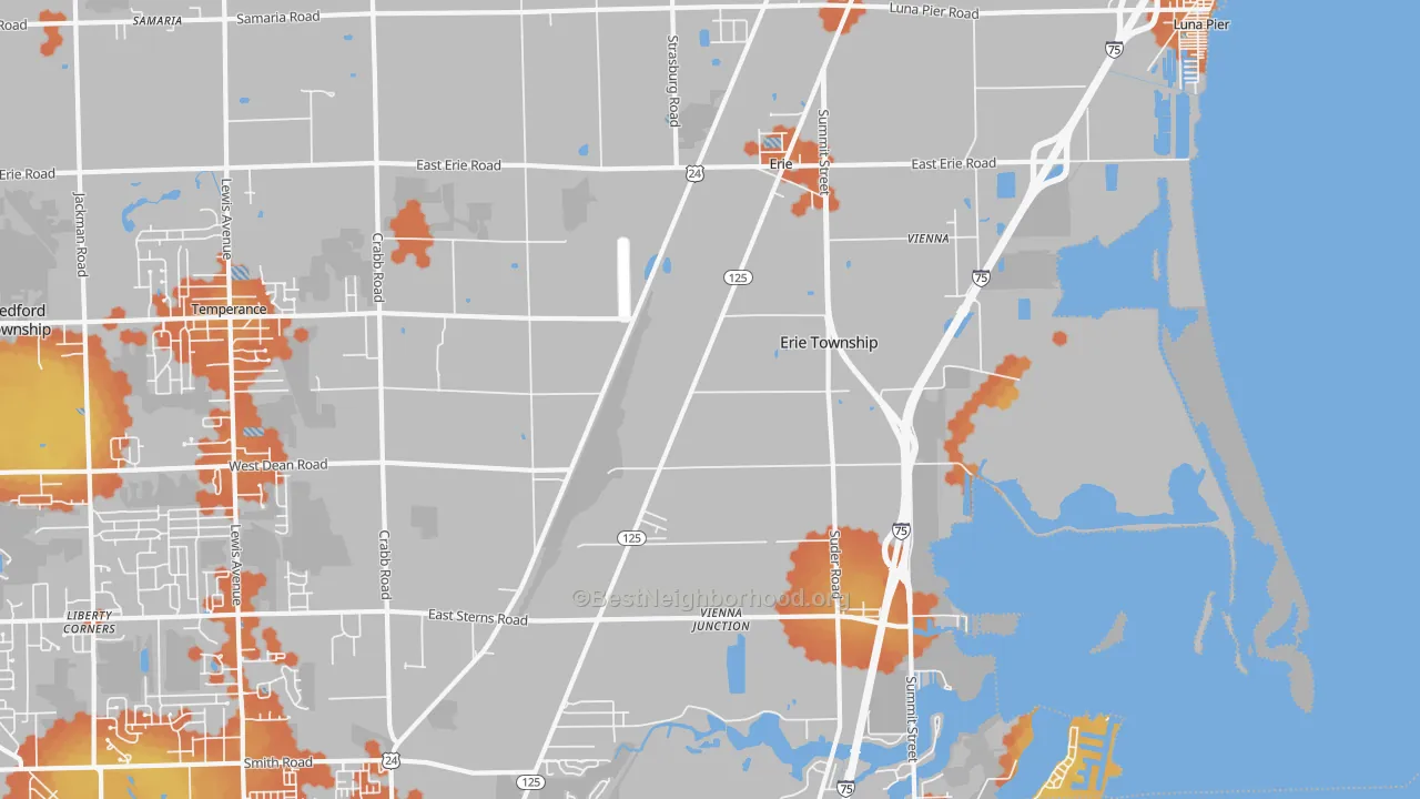 Bike Grade map of 48133, MI