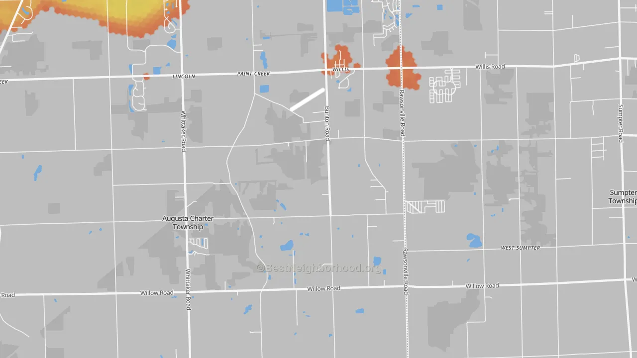 Bike Grade map of 48191, MI